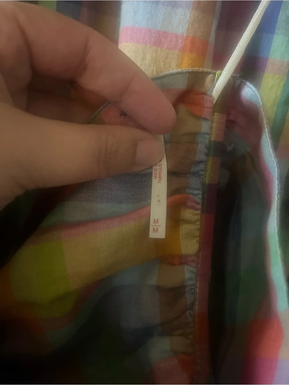 Free People Ticket To Paradise Plaid Pant Set Size M euc - Picture 10 of 10